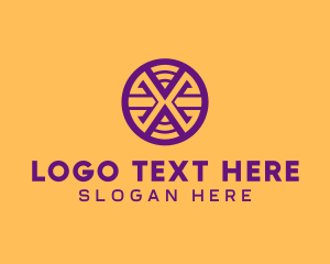 Letter X - Purple Letter X Circle logo design