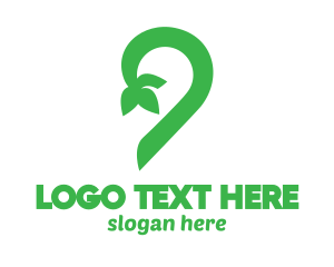 Leaf - Eco Number 9 logo design