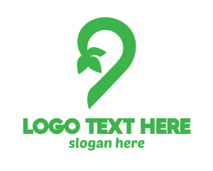 Vegetarian - Eco Number 9 logo design