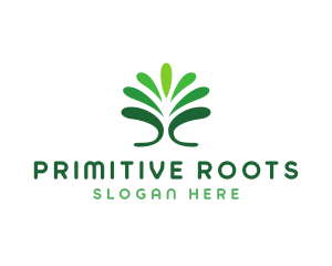 Natural Fountain Plant  logo design