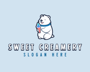 Bear Sundae Gelato logo design