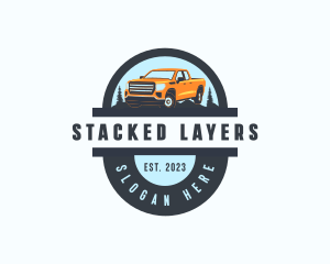 Pickup Truck Distribution logo design