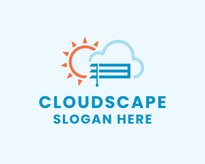 Cloudy - Sun Cloud Blinds logo design