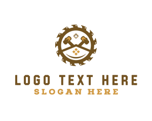 Cabin - Woodworking Carpentry Construction logo design