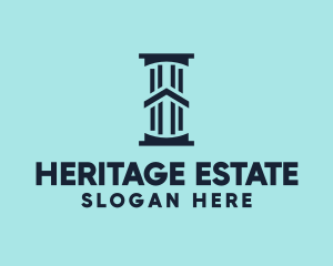 Estate - House Real Estate Pillar logo design