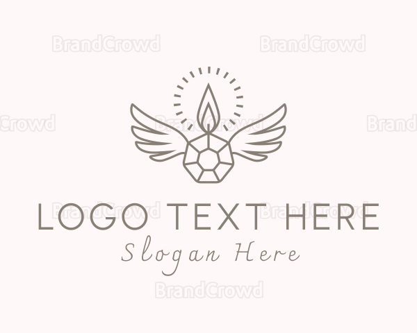 Candle Crystal Wings Logo