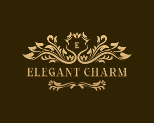 Elegant Floral Wedding logo design