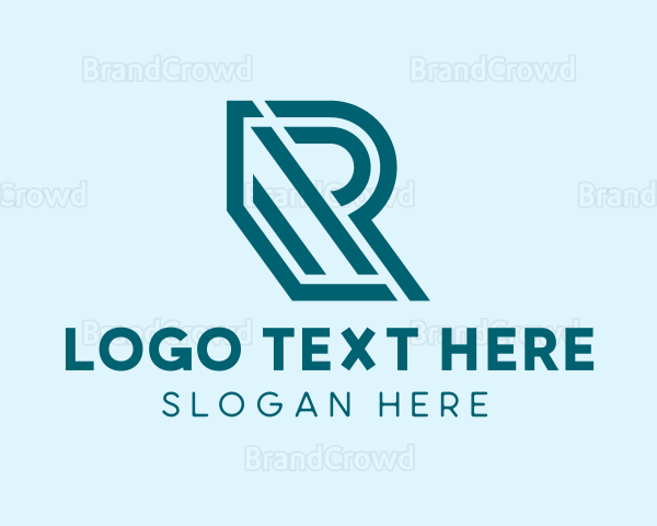 Geometric Industrial Business Letter R Logo