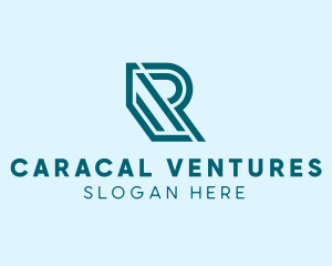 Geometric Industrial Business Letter R  logo design