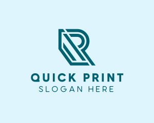 Geometric Industrial Business Letter R  logo design