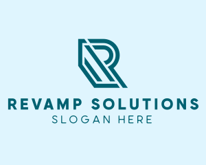 Geometric Industrial Business Letter R  logo design