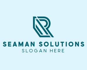 Geometric Industrial Business Letter R  logo design