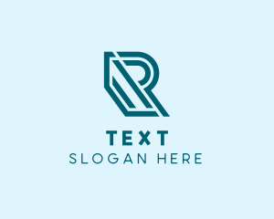 Geometric Industrial Business Letter R  logo design