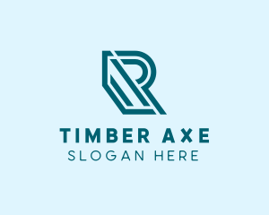 Geometric Industrial Business Letter R  logo design