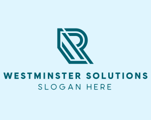 Geometric Industrial Business Letter R  logo design