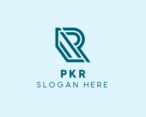 Geometric Industrial Business Letter R  logo design