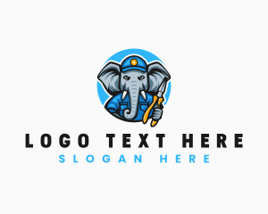 Tools - Elephant Electrician Repair logo design