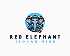 Elephant Electrician Repair logo design