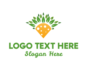 White And Yellow - Organic Dairy Cheese logo design
