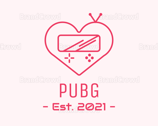 Pink Heart Gaming Console Logo