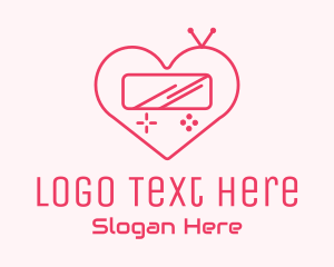 Pink Heart Gaming Console Logo