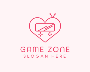 Heart Gaming Console logo design