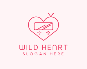 Heart Gaming Console logo design