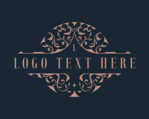 Vintage - Luxury Floral Ornament logo design