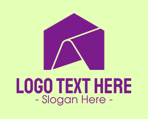 House - Purple Folder House logo design