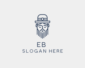 Barber - Gentleman Hat Man logo design