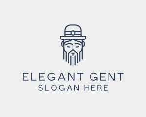 Gentleman Hat Man  logo design