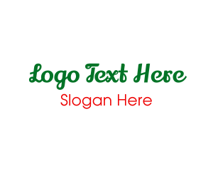 Handwritten - Green Cursive Wordmark logo design