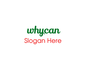 Green Cursive Wordmark Logo