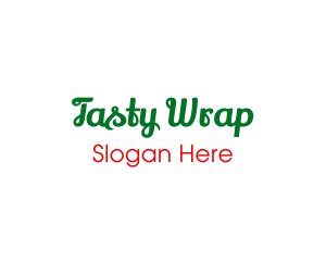 Burrito - Green Cursive Wordmark logo design