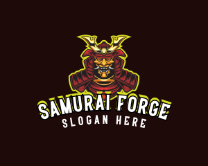 Samurai Warrior Gamer Cosplay logo design