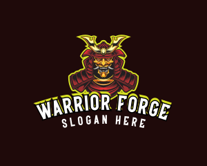 Samurai Warrior Gamer Cosplay logo design