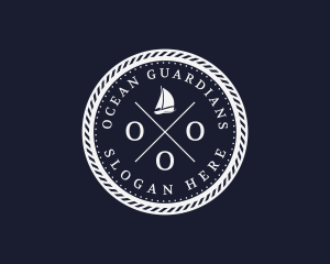 Marine Conservation - Hipster Nautical Navy Sailboat logo design