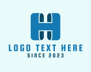 Modern Digital Letter H logo design