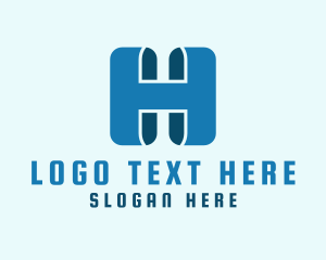 Modern Digital Letter H Logo