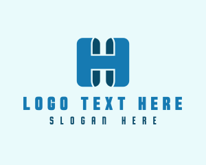 App - Modern Digital Letter H logo design