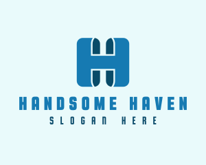 Modern Digital Letter H logo design