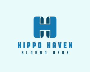 Modern Digital Letter H logo design