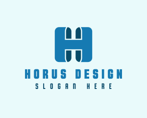 Modern Digital Letter H logo design