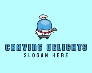 Craving - Whale Chef Dining logo design