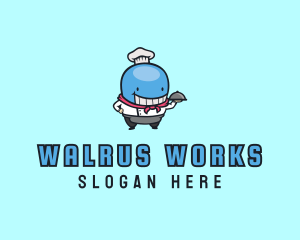 Whale Chef Dining logo design