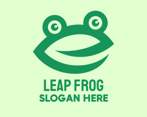 Frog - Green Frog Face logo design