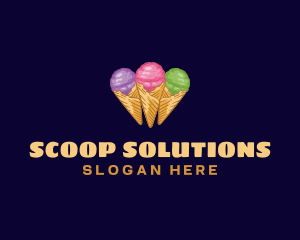 Scoop - Gelato Ice Cream Dessert logo design