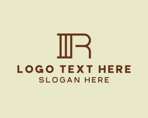 Legal - Legal Pillar Letter R logo design