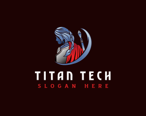 Titan - Warrior Hero Valkyrie logo design