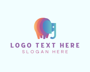 Animal - Multicolor Elephant Wildlife logo design